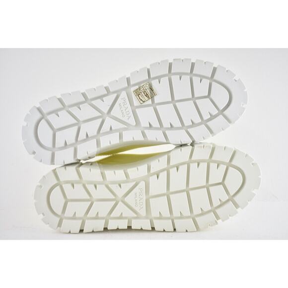 Prada Yellow Nylon White Platform Lug Sole Flat Low Top Trainer Sneaker 36 - Picture 12 of 12